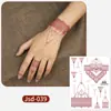 Ruikalong Novo em estoque Atacado Adesivo de Tatuagem de Henna Renda Vermelha Mão Costas Adesivo de Tatuagem Descartável À Prova D'água