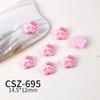 Novedad en el nuevo accesorio para uñas con forma de estrella de cinco puntas, diseño de gatito, de resina, para manualidades, joyería SZ694