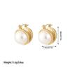 Acero Inoxidable Moda Europea y Americana Retro Francés Simple Personalizado Aretes Alienígenas Aretes de Perlas para Mujer Accesorios