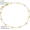 Collar de Acero Inoxidable Transfronterizo con Cuentas de Cristal y Cristal Dulce Turquesa Piedra Natural Personalizado Cadena Clavicular de Alta Gama