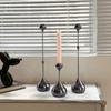 Candelabro de metal creativo de estilo europeo, luz para el hogar, mesa de comedor de lujo, decoración de cena con velas, decoración romántica retro para bodas, regalo