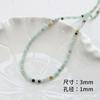[Cuentas redondas de 3 mm] Ágata natural roja, verde, dorada y azul, cuentas sueltas de cristal, materiales de joyería para pulseras de bricolaje.