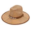 Chapéu de Palha Trançado de Verão para Homens, Chapéu de Cowboy Ocidental, Chapéu de Jazz Masculino Moderno, Chapéu de Palha de Praia com Aba Larga, Venda por Atacado do Fabricante, Proteção Solar