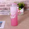 Taza de Vidrio Mate Degradado de Colorido Estilo Coreano para Pareja Taza Portátil de Laca para Hombres y Mujeres Taza para Pareja para Estudiantes