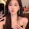 Sentido de celebridad de internet Corea del Sur aretes de borlas para mujer estilo ins personalidad temperamento aretes joyería para la oreja al por mayor