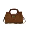 Bolso Pequeño de Lujo Retro con Diseño de Rejilla de Diamantes para Mujer Otoño 2026 Bolso Elegante de Moda con Diseño de Cadena para Hombro y Cruzado