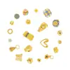 Color Fuerte que Conserva Arena Dorada Accesorios DIY Cornucopia Estrella de Ocho Puntas Palabra de Bendición Calabaza Agujero Pasante Pulsera Collar Cuentas Espaciadoras para Mujeres