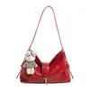 Bolso tote de gran capacidad estilo retro transfronterizo para mujer, nuevo bolso de moda otoño e invierno 2026 para mujer, para llevar al hombro y cruzado, para el trabajo