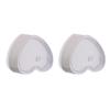 Tampão de ouvido de silicone transparente de alta qualidade com anel de aço inoxidável anti-queda, fivela de orelha com banho de ouro real, haste de orelha dupla face em formato de coração