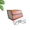 Estuche para Gafas Hecho a Mano con Múltiples Compartimentos, Caja de Almacenamiento de Gran Capacidad, Se Puede Colgar, Estuche Portátil de PU para Gafas de Sol, Estuche para Gafas Resistente a la Presión