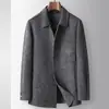 Chaqueta para hombre, otoño/invierno, corte ligeramente holgado estilo camisa, juvenil y lujosa, casual, hecha a mano, lana doble faz, lana de alpaca, abrigo cálido, moderno