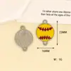 Accesorios DIY de Aleación con Goteo de Aceite Equipo Deportivo Colgante de Fútbol Baloncesto Voleibol Llavero Colgante de Pulsera