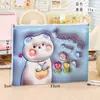 Bolsa para Archivos A4 Estilo Expansión de Dibujos Animados Bolsa de Almacenamiento para Papelería de Estudiante Bolsa Lateral con Tirador de Anillo de Capibara Lindo Bolsa Impermeable para Información
