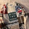 Suéter navideño de invierno para hombre, forro polar grueso y cálido, estilo Hong Kong, suelto, de moda para parejas.
