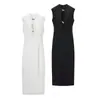Fabricantes Mayoristas de Ropa para Mujer Transfronterizos 2025 Nuevo Moda Europea y Americana Popular en Aliexpress Vestido sin Mangas Calado