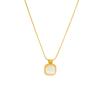 Collar de Acero de Titanio Ojo de Gato Horno Miniscan Collar de Oro Real Accesorios de Cadena para Clavícula de Celebridad de Internet para Mujeres