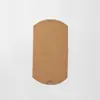 Caja de almohada de papel Kraft de venta caliente transfronteriza Caja de embalaje con forma de almohada de cartón negro y cartón plateado de papel Kraft caja de caramelos