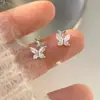 Brincos de Borboleta em Prata Pura S925 Novos 2024 Brincos Populares Nicho Alto Padrão Feminino Luxo Acessível para Melhores Amigas