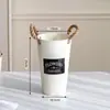 Balde de Flores para Casa Estilo Americano, Balde para Flores Frescas de Floricultura, Decoração com Flores Secas para Sala de Estar, Balde de Ferro para Arranjo de Flores, Balde de Ferro para Cultivo de Flores em Água Profunda