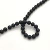 Pedra Natural Ágata Negra Fosca 4-12mm Contas Redondas Contas Soltas Semi-Acabadas Pulseira Colar DIY Acessórios de Joias Atacado