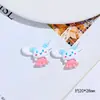 Perro de Orejas Grandes de Dibujos Animados Perro Yugui Resina Accesorios Pequeños Hecho a Mano DIY Pegatina de Nevera de Pegamento de Crema Accesorios para Hebilla de Agujero de Zapatos