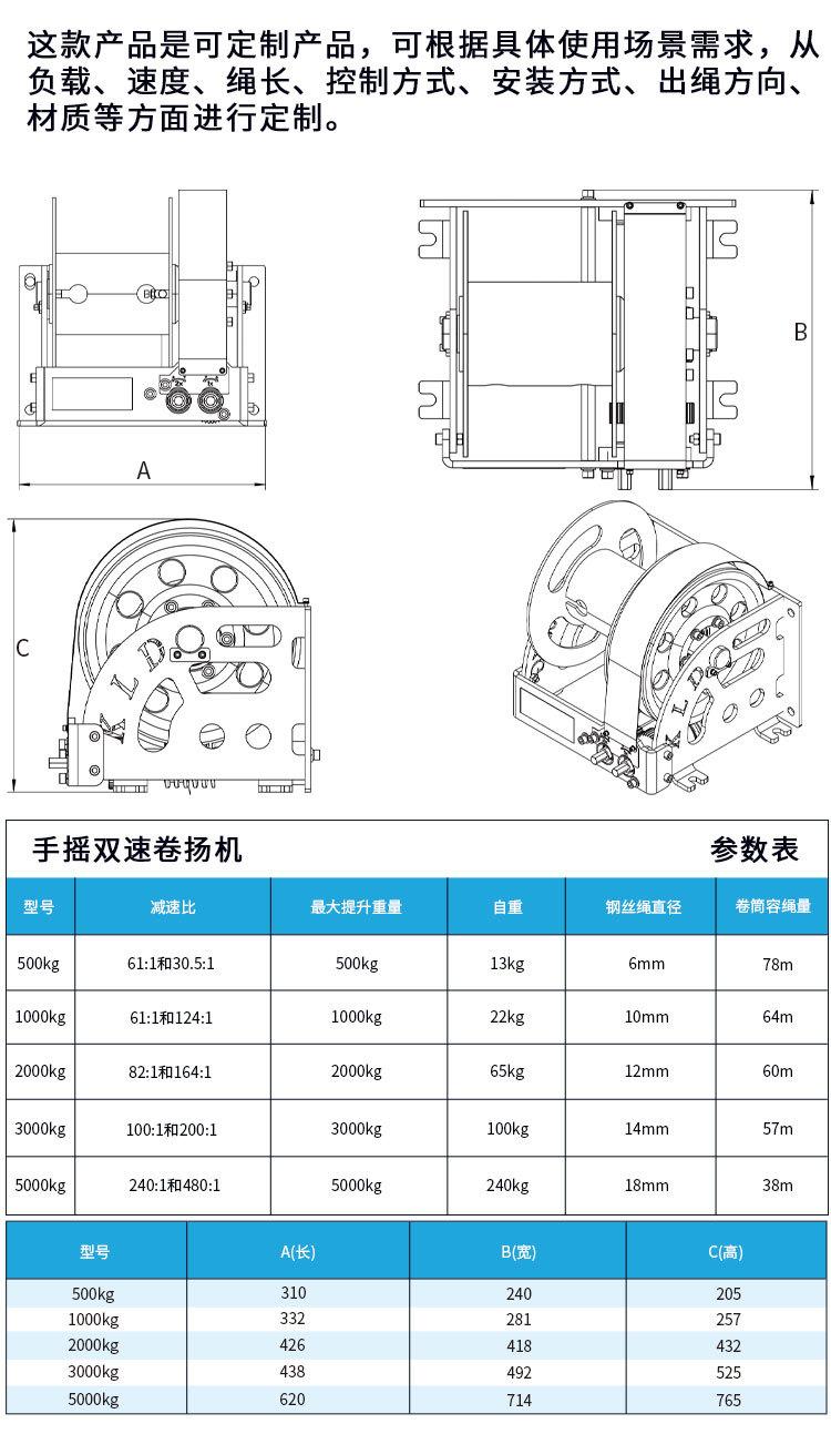 手动涡轮绞盘