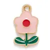 Accesorios de Joyería DIY de Dibujos Animados, Collares, Pulseras, Colgantes de Flor de Aleación Esmaltada, Accesorios para Bolsos, Pendientes, Accesorios para el Cabello al por Mayor