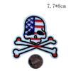 Adesivos de tecido de caveira americana estilo punk europeu e americano bordado ósseo requintado personalidade roupas DIY joias atacado