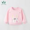Moletons Infantis de Primavera e Outono, Roupas Infantis Europeias e Americanas Largas para Meninos, Roupas Infantis Modernas de Tamanho Pequeno e Médio, Tops Infantis com Gola Redonda, Mangas Longas, Prontos para Venda