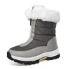 Botas de senderismo calientes de comercio exterior para mujer, botas de nieve, zapatos de exterior de caña alta, zapatos de senderismo