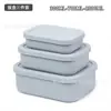 Lonchera Rectangular con Tapa de Silicona, Lonchera Apta para Microondas, Recipiente Sellado para Conservación de Alimentos, Calentable y Aislado