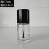Suministro de fábrica botella de esmalte de uñas con tapa cepillo botella de pintura Botella vacía de esmalte de uñas Botella vacía de esmalte de uñas 15ml botella con cepillo