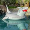Profissional personalizado PVC inflável tubarão natação anel de bolha de tubarão branco grande animal dos desenhos animados anel flutuante brinquedos de água