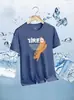 Venta Directa de Fábrica Camiseta de Manga Corta de Seda Helada para Hombre Verano 2026, Talla Grande Holgada, Camiseta de Malla Estampada Simple y Versátil