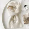 Bufanda Suave de Punto para Mujer, Elegante Patrón Espiga Versátil para Otoño e Invierno, Calentador de Cuello Engrosado Cálido, Versión Coreana Moderna