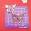 Accesorios de Plástico de Mariposa Transparentes de Colores con Agujero Pasante Electroplateados Accesorios para el Cabello DIY Cintas para el Cabello Bandas Elásticas Colgantes de Joyería Perforados Accesorios
