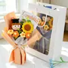 Producto Terminado de Girasol Tejido a Mano, Ramo de Hilo, Regalo de Vacaciones, Flores Artificiales Tejidas Simuladas, Venta al por Mayor Transfronteriza