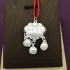 Adornos de Plata Lin Fa Dragón y Fénix Chengxiang Candado de Plata S999 Plata de Ley Longevidad Fortuna Candado de Longevidad Regalo de Luna Llena para Niños