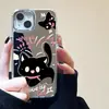 Funda Negra de Gato Adecuada para Teléfono Móvil Apple 16Pro Iphone15/13Promax Dibujo Animado 14 Nuevo Estilo 11
