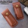 Funda de Navaja Plegable de Alta Venta de Fábrica Estuche de Cuero Almacenamiento Portátil Cuchillo Pequeño Funda de Cuero de Primera Capa Estuche para Cuchillo de Exterior Funda de Navaja Montable en Cinturón