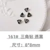 Cristales para Uñas con Base Puntiaguda Rhinestones Cristales de Vidra Transparente Blanco Corazón Rosa Cuadrado Irregular Hacha para Uñas Accesorios de Rhinestone