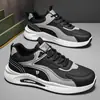 Sapatos Masculinos Primavera Novo Estilo Respiráveis Couro Tênis Esportivos Masculino Tendência Versátil Sola Grossa Antiderrapante Casual Sapatos de Pai