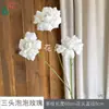 Rosas Bolha de Três Cabeças, Cinco Cabeças, Rosas Flip-Flap de Haste Única, Flores de Seda para Decorações de Casamento, Flores Artificiais para Corredores de Hotel