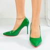 Fornecimento Transfronteiriço Comércio Exterior Bombas de Salto Alto em Couro Envernizado Tamanho Grande Feminino Stiletto Bico Fino Cor Sólida Sexy Sapatos de Trabalho Profissionais