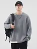 Ropa de Hombre Fengshe / Suéter de Punto Falso de Dos Piezas para Hombre Otoño e Invierno Cuello Redondo Holgado Jersey Suéter de Lana Costura Expuesta Retro Japonés