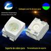 3528 Contas de LED Azul-Verde Bicolor, Chip Dois em Um, Diodo Emissor de Luz Indicadora de Status do Dispositivo de Iluminação