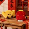 Ímãs de Geladeira Magnéticos de Pelúcia em Formato de Lingotes e Cabaças, Novo Modelo 2026, Adesivos de Porta para o Festival da Primavera, Decorações para Criar Atmosfera