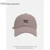 Boné de Baseball Bordado com Letra Simples Estilo Coreano para Mulheres, Primavera e Verão, Circunferência da Cabeça Grande, Chapéu de Sol Casual Versátil