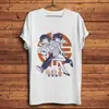 Transfronteiriço Aliexpress Lanma 1/2 Panda Engraçado Anime Camiseta Homem Verão Manga Curta Camiseta Masculina Branca Hipster