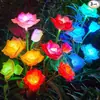 Luz de Gramado LED Solar de Encaixe no Solo Transfronteiriça Decoração Externa Jardim Tulipa Borboleta Girassol Iluminação de Paisagem
